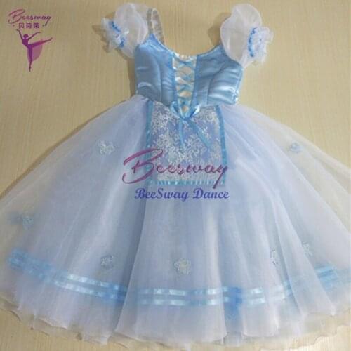 Blue Ballet long tutu dress Ballet romantic tutu skirt Ballerina Ballet long skirts for girls