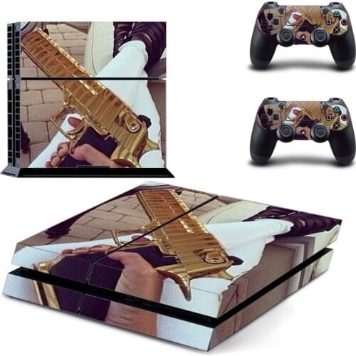 Gun Style PS4 Skin Sticker for Playstation 4 Console & 2 Controllers Decal Vinyl Protective Skins Style 1