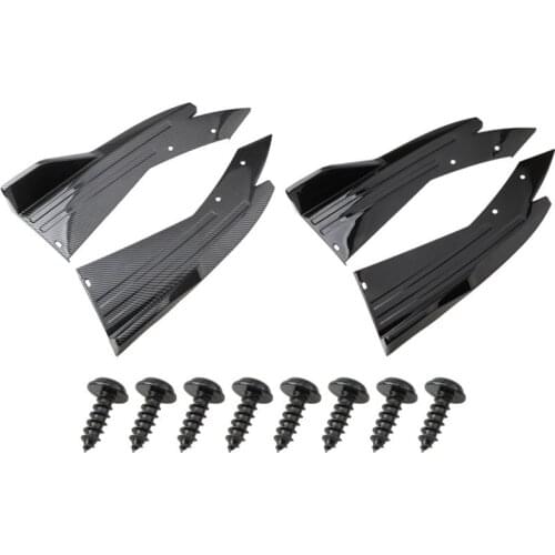 Universal Car Rear Bumper Splitter Lip Diffuser Wrap Angle Fit for BMW Benz Honda Subaru Subaru VW Ford