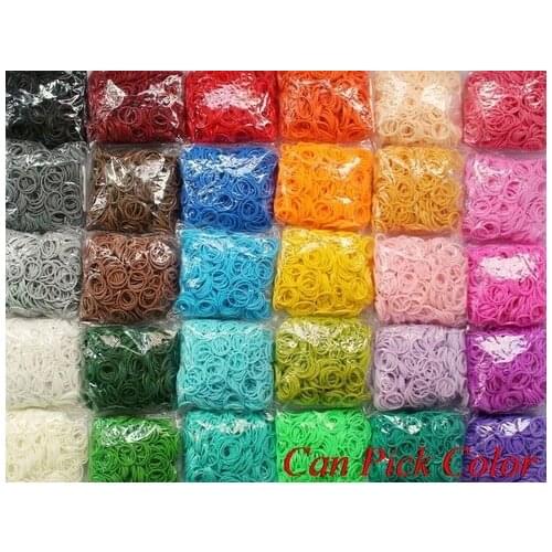 Urt4ga 600 bands+24 S-Clips/pack, 12 pcak/lot Elastic Rubber Candy Bracelet Loom Bands Multy gift Silicone Christmas