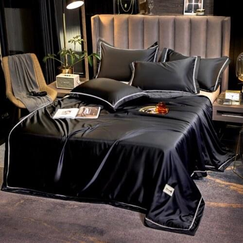 High-End Products Solid Color Washed Silk Quilts Summer Thin Quilt Air Conditioner Comforter Blanket (No Pillowcase) #sw