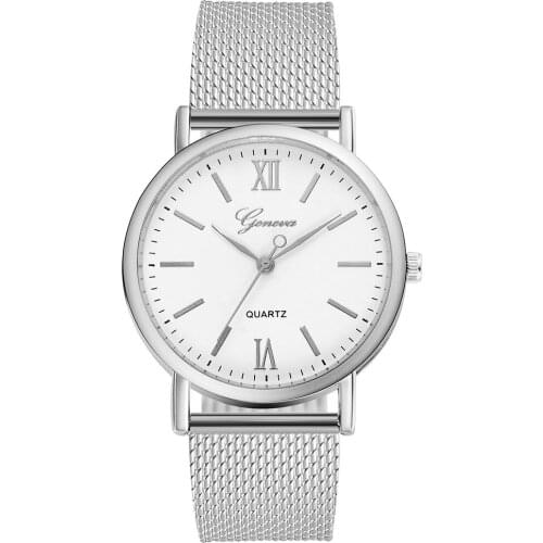 Temperament Versatile Ladies Silica Gel Strap Waterproof Watch Simple Style Silver Stainless Steel Watches часы женские