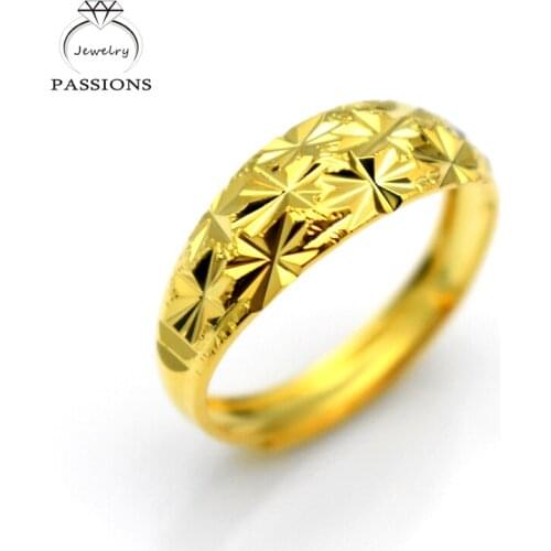 Top Quality Fashion Jewelry Gold Plate Rings Open Wide Adjustable Engagement Wedding Rings For Women Anillos Bague Gifts