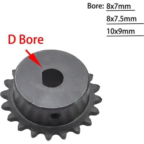 1Pcs 04C Chain Gear 45# Steel 20-30 Tooth D Bore Industrial Sprocket Wheel Motor Chain Drive Sprocket