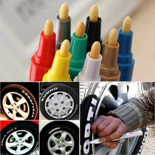 1PC Colorful Universal Waterproof Permanent Motorcycle Car Tyre Tread Paint Marker Pen Hand Tools