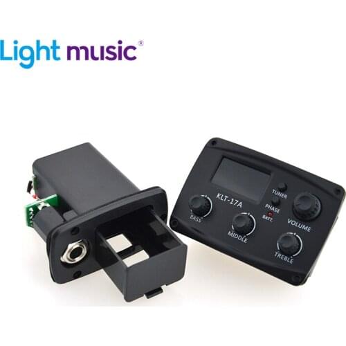 3 Band Acoustic Guitar Pickup KLT-17A EQ Preamp with Digital Proceeding Tuner Equalizer with Tuner Guitar Accessories