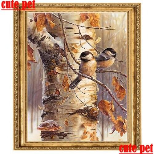 Diy Diamond Embroidery5D Little bird in autumn Full Square Diamond Painting Rhinestones Handicraft diamond mosaic Home Decor the