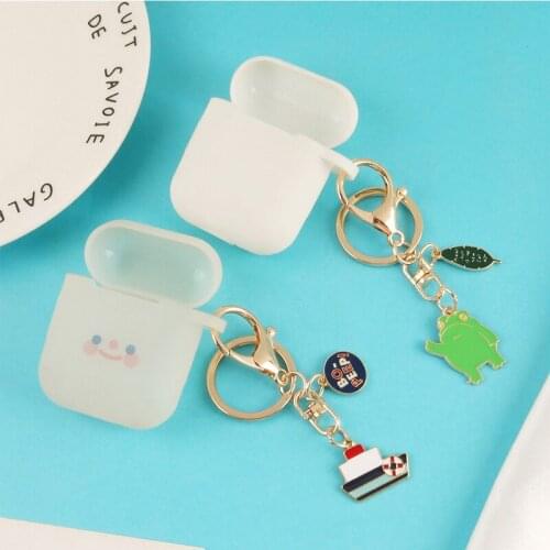 New Animal Alloy Keychain Cute Cartoon Frog Ship Metal Keyring Ornaments for Women Couple Airpods Bag Pendant Key Chains