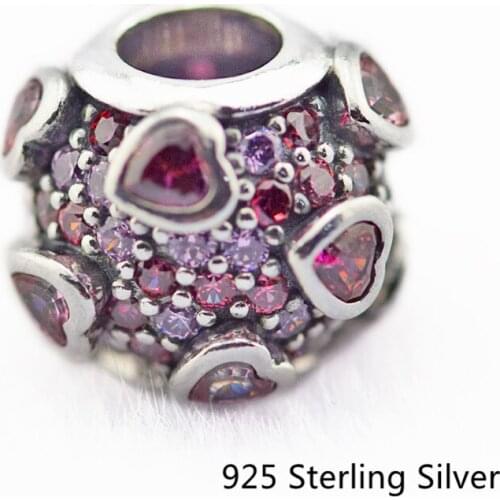 CKK Explosion of Love Charm, Multi-Colored 925 Sterling Silver Beads Original Jewelry Fits For Bracelets