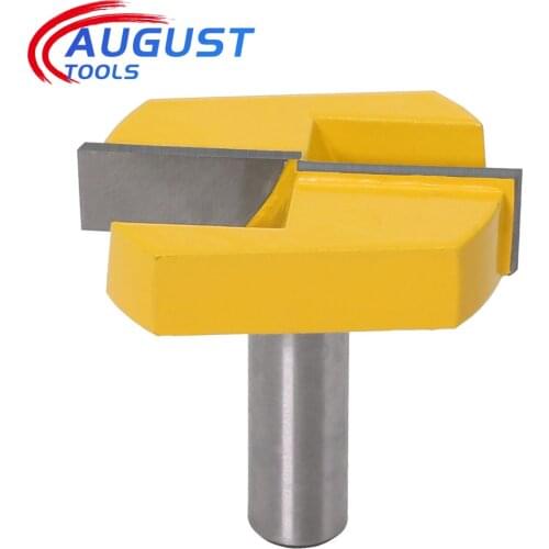 Augusttools Cleaning Bottom Router Bits with 12mm Shank Diameter Carbide Cutters for wood Woodworking Surface Planing Router Bit