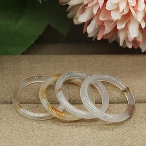 White personality fashion ring gift couple ring natural black texture men and women handmade brand jewelry