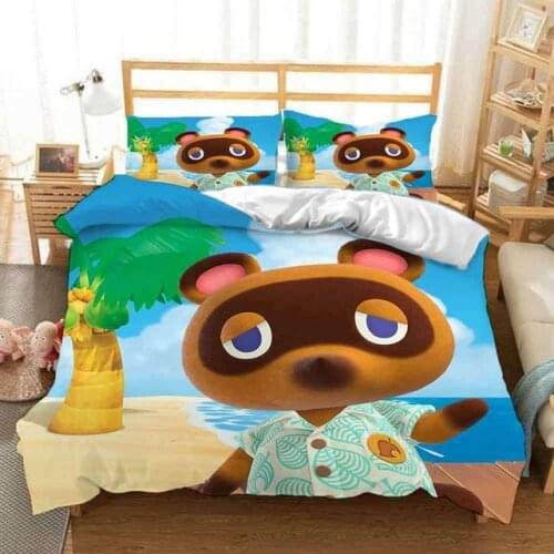 Animal Crossing 3d Print Comforter Bedding Set Adult Kids Duvet Cover Set Twin Full Queen King Size Bed Linen Bedclothes Cute