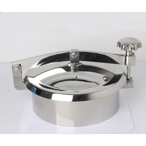 Sanitary Manway Cover 150mm Non-Pressure Round SS304 Stainless Steel Door
