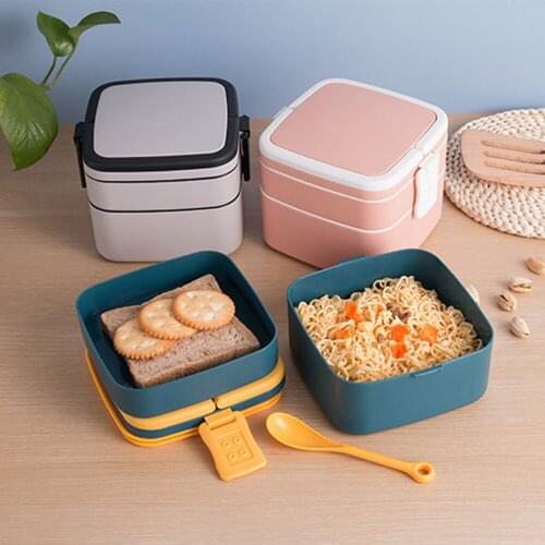 Japanese style lunch box for kids Leak-Proof food container storage box Portable Multi-layer cute bento box With Compartment