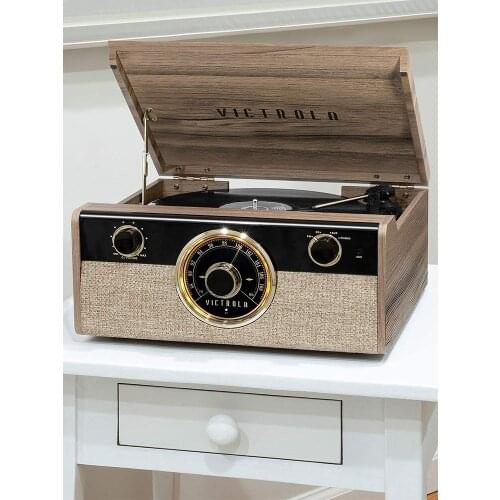 New American Victrola multifunctional European-style vinyl record player radio bluetooth audio retro phonograph record player