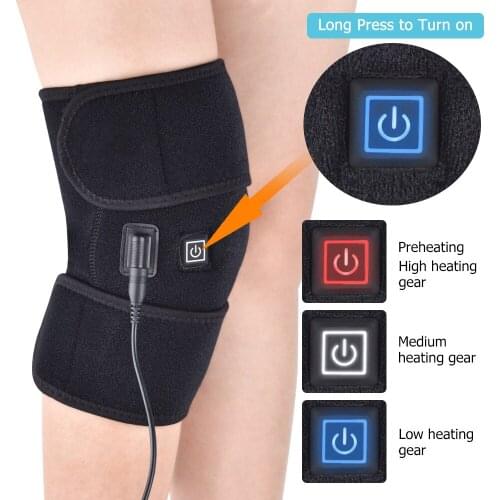 Electric heating old cold leg warm compress knee pads middle-aged and elderly knee joints warm protector health care massage