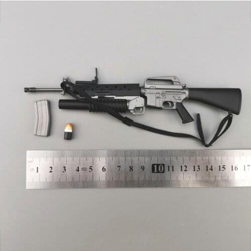 NEW 1/6 scale soldier model accessories M16A1+M203 assault rifle can not be fired toy gun
