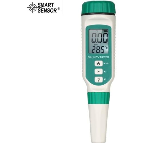 SMART SENSOR Handheld ATC Salinometer Halometer Salt Gauge Tester Meter for Salt Water Pool Food Salt Aquarium Tester