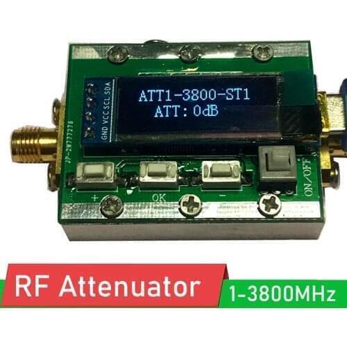 RF Attenuator 1M-3800MHz programmable Digital Attenuator 0-31dB adjustable step 1dB PC software control FOR Spectrum Analyzer