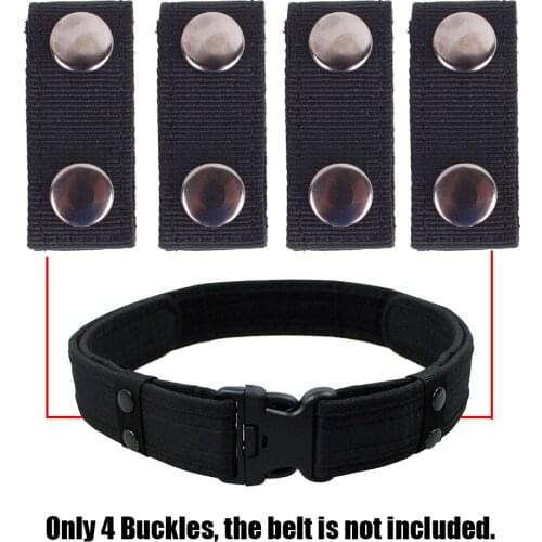 2Inch Tactical Belt Buckle 4pcs/Set Portable Military Belt Webbing Strap Heavy Duty Belt Keeper Outdoor Sports Hunting Accessory