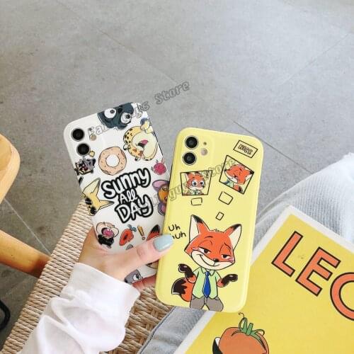 Disney Zootopia Silica Gel Phone Cover for IPhone 11 XSmax X XS XR 12 12pro 7 8 SE2 11Pro Max Cute Cartoon Anime Print Soft Case