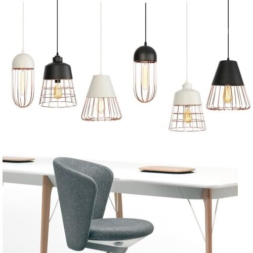 Nordic Industrial Bedroom Led 110-220v Indoor Room Gold Lamp Shade Iron Design Pendant Light Fixtures Retro Hanging Droplight