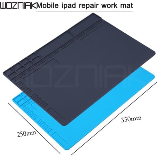 350X250mm Heat Insulation Repair Pad Soldering Work Station Mat Work Pad Desk Mat Silicon Welding Soldering Maintenance Platform