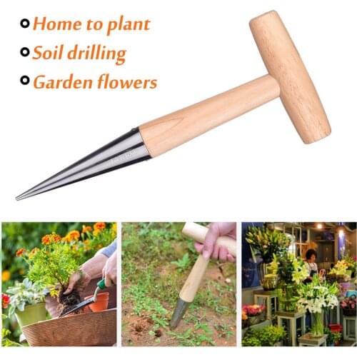 Home Gardening Hole Digger Fertilizing Seeding Puncher Garden Cultivator Cutting Seedling Garden Vegetables Planting Tools
