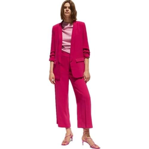 Womens Suits Fashion Womens Loose Casual Suits 2 piece set suit blazer pants female pantsuits womens trouser suit custom made