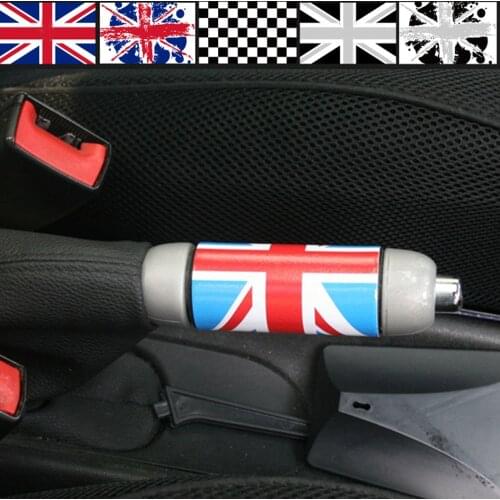 1pc Union Jack Auto Car Hand Brake DIY Sticker Decal For Mini Cooper One JCW S Clubman Countryman Car-Styling Accessories