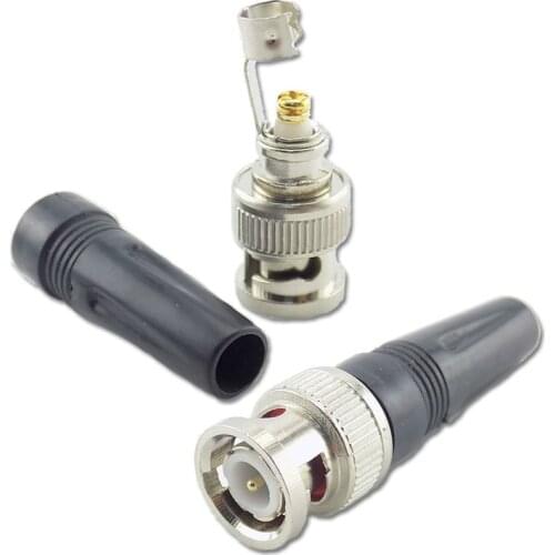 10pcs Surveillance BNC Connector Male plug adapter for Twist-on Coaxial RG59 Cable for CCTV Camera Video/AUDIO Connector