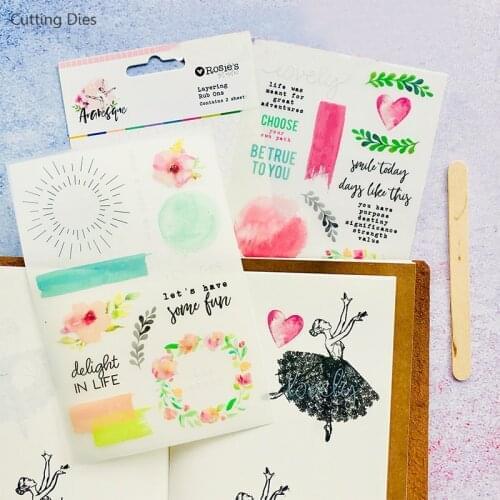 2Pcs/lot Cute Ballet Girl Transfer Printing Stickers 19X10.2CM For Diy Scrapbooking Crafts Card Making Decorative Sticker