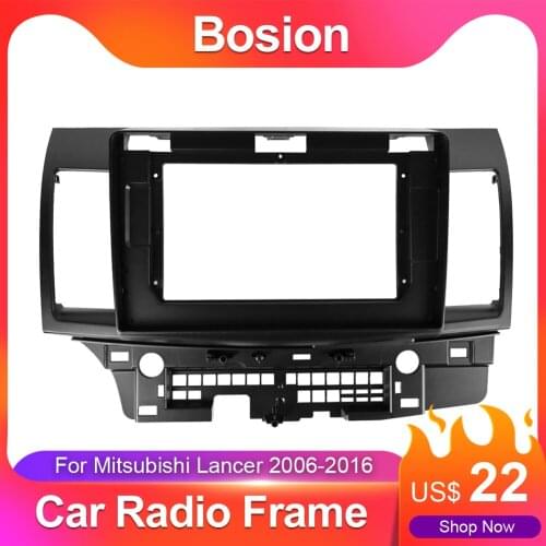 Bosion 2 Dins Car Center Stereo Audio Radio DVD GPS Plate Panel Frame Fascias Replacement For Mitsubishi Lancer 2006-2016