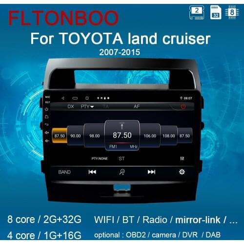 10.1" Android Car radio Multimedia GPS Navigation for TOYOTA land cruiser ,WIFI, steering wheel,map