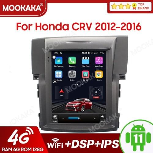 For Honda CRV 2012-2016 Android 10.0 Car Stereo Car Radio with Screen GPS Navigation Tape Recorder Head Unit Multimedia Player