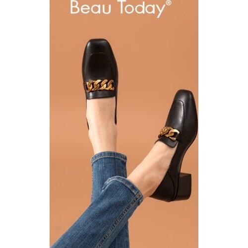 Кожаные туфли-лодочки BeauToday China At AliExpress