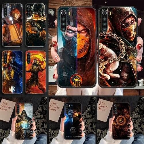 Mortal Kombat Phone case For Xiaomi Redmi Note 7 7A 8 8T 9 9A 9S 10 K30 Pro Ultra black trend hoesjes fashion bumper luxury