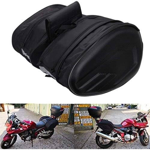 58L Black Dual Sport Motorcycle Saddlebag travel bag multi-function helmet bag motorcycle tail edge package waterproof cover