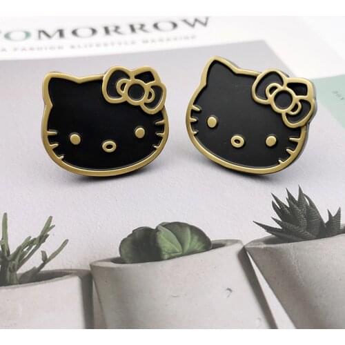 Pure brass black small pull handle modern cute cartoon single hole small pull handle