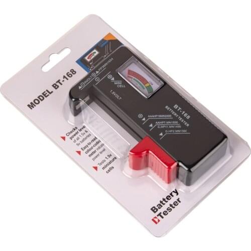 BT-168 Digital Battery Tester Volt Checker for 9V 1.5V Button Cell Rechargeable AAA AA C D Universal Battery Test
