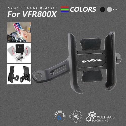 For Honda VFR 800X VFR800X 2016 2017 2018 2019 2020 Motorcycle CNC Handle Bar Rear Mirror Mobile Phone Bracket GPS Stand Holder
