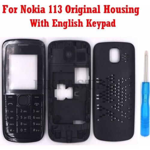 For Nokia 113 New Mobile Phone Original housing Cover Case + Engilish Keypad + Tool