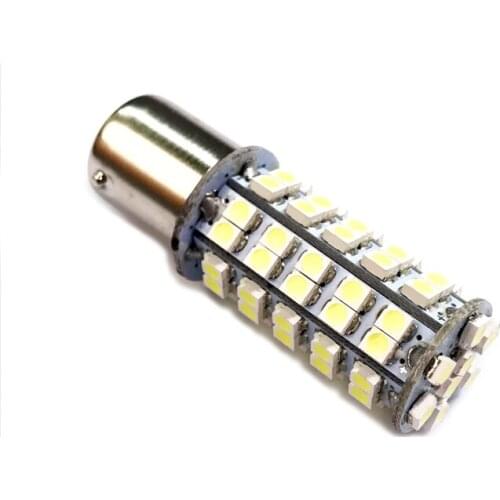 JEAZEA 1PC Car Auto Super White 1156 68SMD 1210 LED Lamp Bulbs Wedge White Light Headlight DC12V Car Light Lamp Signal Fog Light
