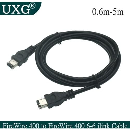 IEEE1394A Data Cable IEEE 1394 6P to 6P 6P-6P 6 Pin to 6Pin Industrial Camera Cable Firewire 400 Mbps 1M1.8m 3m 5m