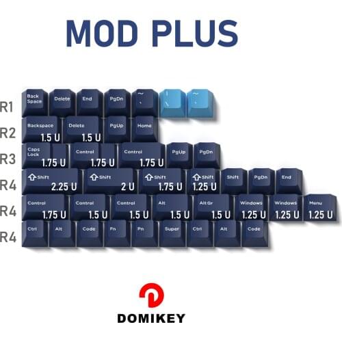 Domikey Doubleshot ABS Keycaps Cherry profile keycap set ISO Kits Modifier