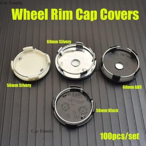 100PCS 60MM 56MM Car Wheel Center Cover Wheel Hub Cap Rim Cover Emblem Black/Silvery for Mazda CX 5 7 9 RX MPV MX Car Styling