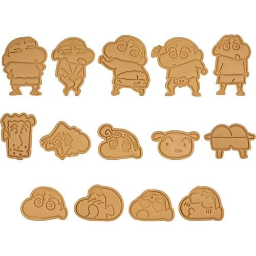 Cartoon House Cookie Cutter Plastic Biscuit Knife Baking Fruit Kitchen Mold Embossing Printing