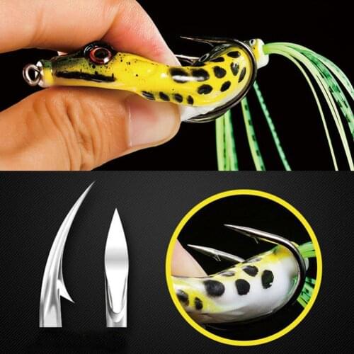 4.5/5/5.5cm Soft Silicone Artificial Frog Fishing Lures Bait Tackle with Hook Swimbait Wobblers Artificial Tackle