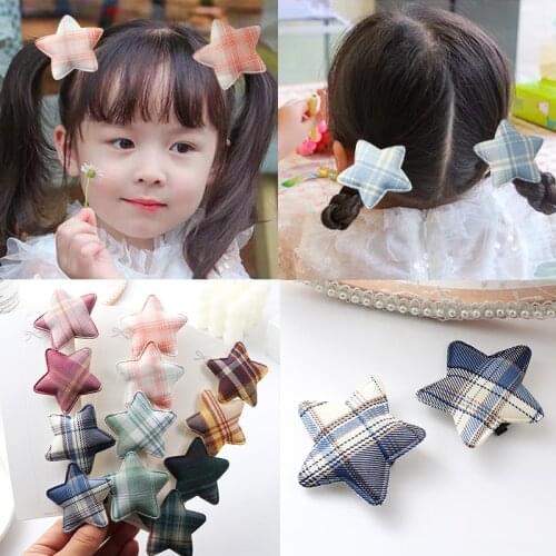 5Pcs color hair clip set Girl Cute Five-pointed star Hair bands Hair Accessories headwear cartoon hair band Hairpin Headdress