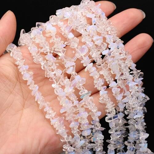 Natural Semi-precious Stone Unshaped Opal 3x5-4x6mm For DIY Necklace Earrings Accessories Gift Length 40cm